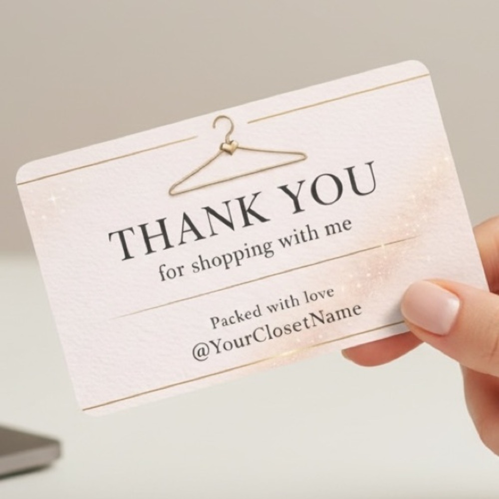 50 Minimal Thank You Cards | Neutral Elegant Packaging Inserts for Small Busines - Picture 2 of 4
